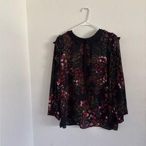 CeCe Floral Black Dress